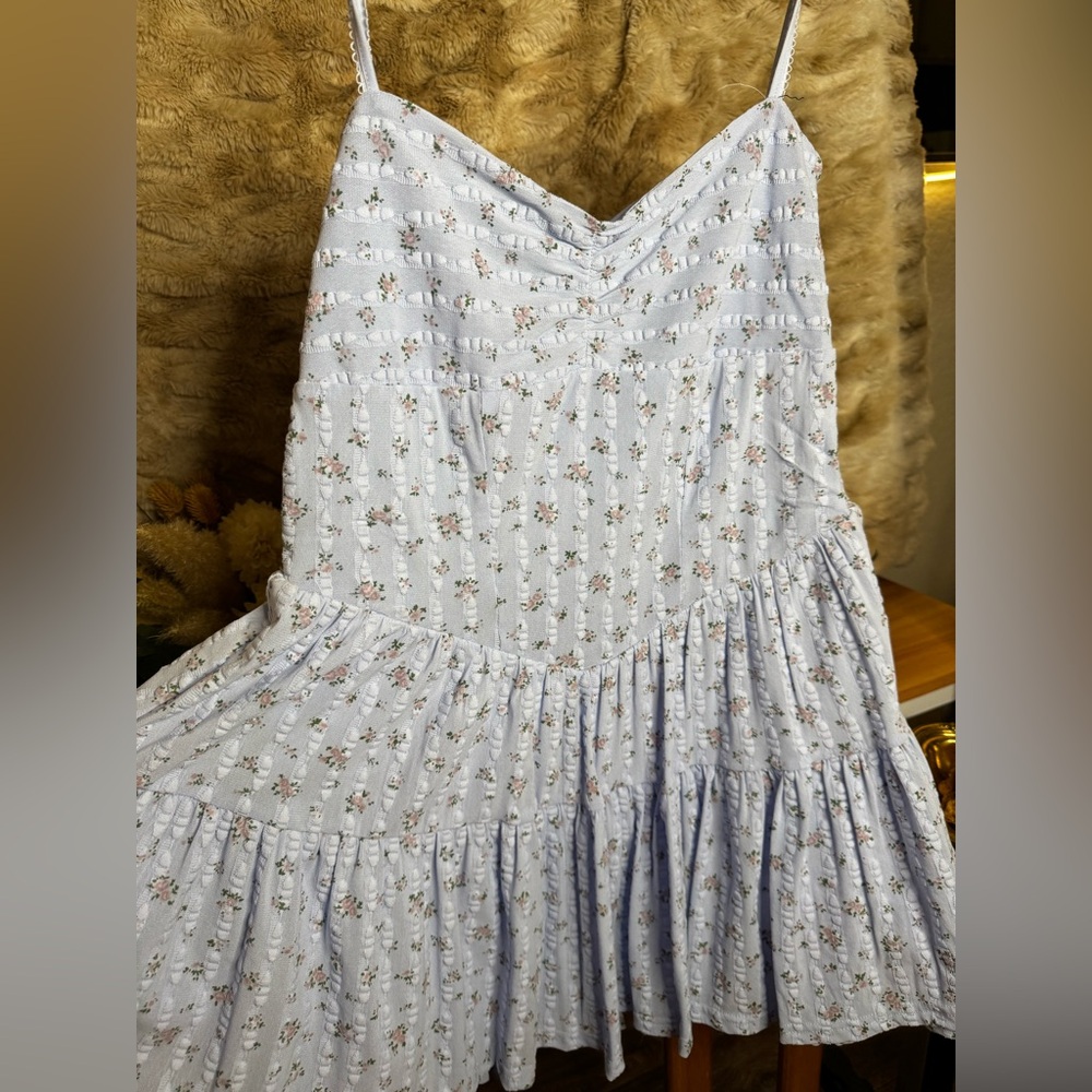 Altar'd State Light Blue Floral Dress